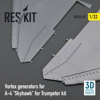 RSU32-0083   Vortex generators for A-4 «Skyhawk» for Trumpeter kit (3D Printed) (1/32) (attach1 76909)