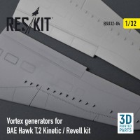 RSU32-0084   Vortex generators for BAE Hawk T.2 Kinetic / Revell kit (3D Printed) (1/32) (attach1 76912)