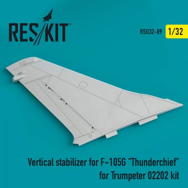 RSU32-0089   Vertical stabilizer for F-105G "Thunderchief" for Trumpeter 02202 kit (1/32) (thumb76927)