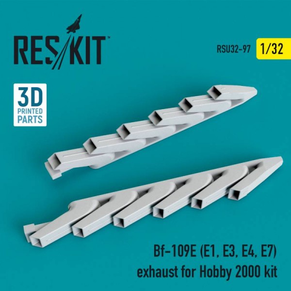 RSU32-0097   Bf-109E (E1, E3, E4, E7) exhaust for Hobby 2000 kit (1/32) (thumb76934)