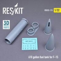 RSU32-0115   610 gallon fuel tank for F-15 (1 pcs) (3D Printed) (1/32) (attach1 76953)