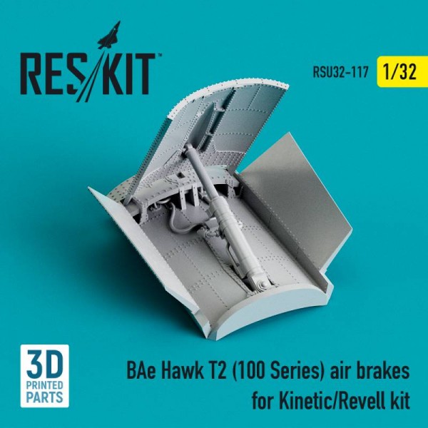 RSU32-0117   BAe Hawk T2 (100 Series) air brakes for Kinetic/Revell kit (3D Printed) (1/32) (thumb76958)