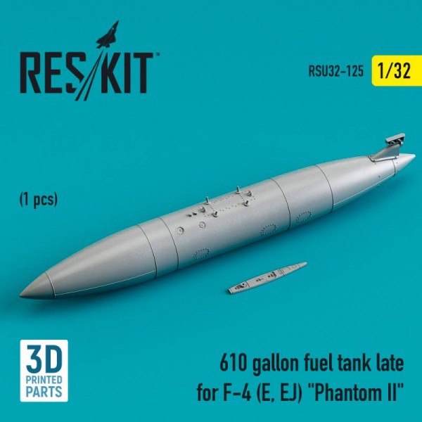 RSU32-0125   610 gallon fuel tank late for F-4 (E, EJ) "Phantom II" (3D Printed) (1/32) (thumb76972)