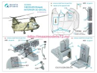 QD48464   3D Декаль интерьера кабины CH-47A (HobbyBoss) (attach3 80244)