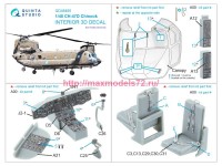 QD48465   3D Декаль интерьера кабины CH-47D (HobbyBoss) (attach3 80249)