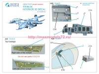 QDS-72157   3D Декаль интерьера кабины Су-34 (Trumpeter) (малая версия) (attach3 80126)