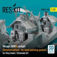 RSU32-0140   Mirage 2000N cockpit (Detailed edition) for Kitty Hawk / Zimimodel kit (3D Printed) (1/32) (thumb79508)