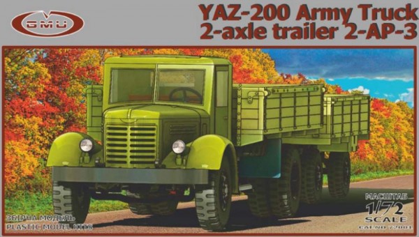 GMU72001   YAZ-200 Army Truck/2-axle trailer 2-AP-3 (thumb78995)