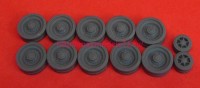 OKBS72545DP   Wheels for Cromwell, type 2, smooth tire and 2 greasers (thumb79344)