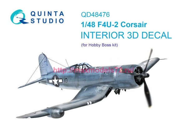 QD48476   3D Декаль интерьера кабины F4U-2 Corsair (Hobby Boss) (thumb82190)