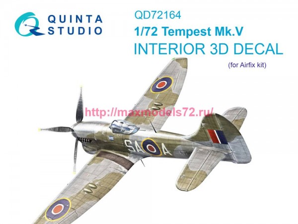 QD72164   3D Декаль интерьера кабины Tempest Mk.V (Airfix) (thumb81181)