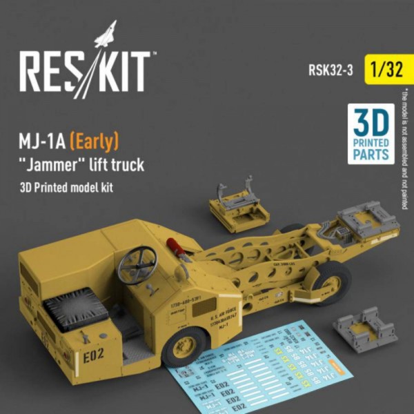 RSK32-0003   MJ-1A (Early) «Jammer» lift truck (3D Printed model kit) (1/32) (thumb79456)