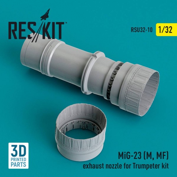 RSU32-0010   MiG-23 (M, MF) exhaust nozzle for Trumpeter kit (3D Printed) (1/32) (thumb79481)