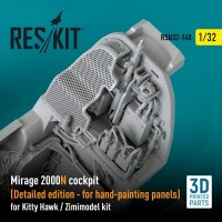 RSU32-0140   Mirage 2000N cockpit (Detailed edition) for Kitty Hawk / Zimimodel kit (3D Printed) (1/32) (attach2 79508)