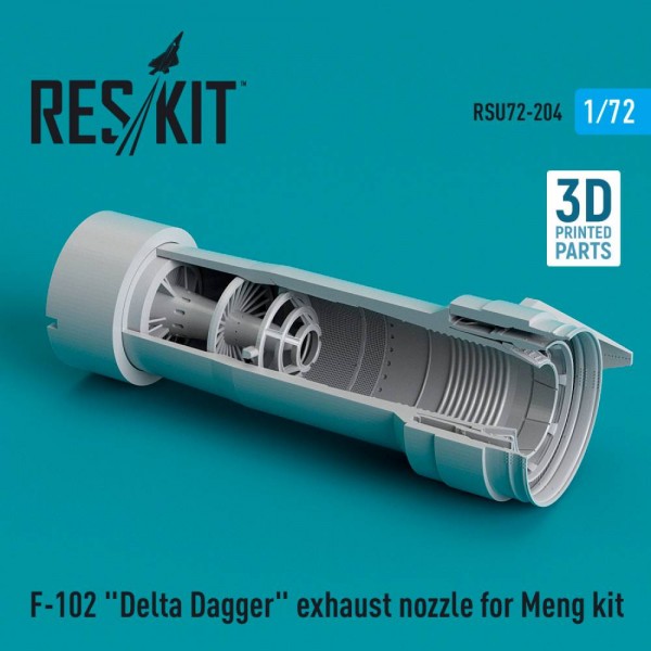 RSU72-0204   F-102 «Delta Dagger» exhaust nozzle for Meng kit (3D Printed) (1/72) (thumb79603)