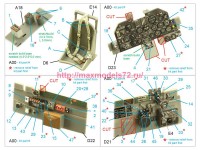 QD32197   3D Декаль интерьера кабины P-47D Thunderbolt Bubbletop Early (Hasegawa) (attach3 81279)