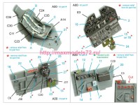 QD32208   3D Декаль интерьера кабины P-40F WarHawk (Trumpeter) (attach3 82205)