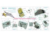 QD32218   3D Декаль интерьера кабины Boeing B-17G, Пилотская кабина (HK models) (attach3 82215)