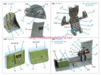 QD32225   3D Декаль интерьера кабины P-39Q/N Airacobra (Special Hobby) (attach3 82225)