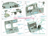 QD32226   3D Декаль интерьера кабины Boeing B-17G Отсеки штурмана, бомбардира и стрелков (HK models) (attach3 82230)