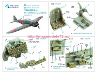 QD48468   3D Декаль интерьера кабины A6M2 Zero (производства Mitsubishi) (Academy) (attach3 81230)