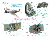 QD72153   3D Декаль интерьера кабины P-47D Thunderbolt Bubbletop (Tamiya) (attach3 81156)