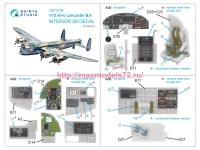 QD72156   3D Декаль интерьера кабины Avro Lancaster B.II (Airfix) (attach3 81166)