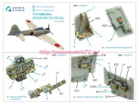 QD72162   3D Декаль интерьера кабины A6M2 Zero (производства Mitsubishi) (Tamiya) (attach3 81171)