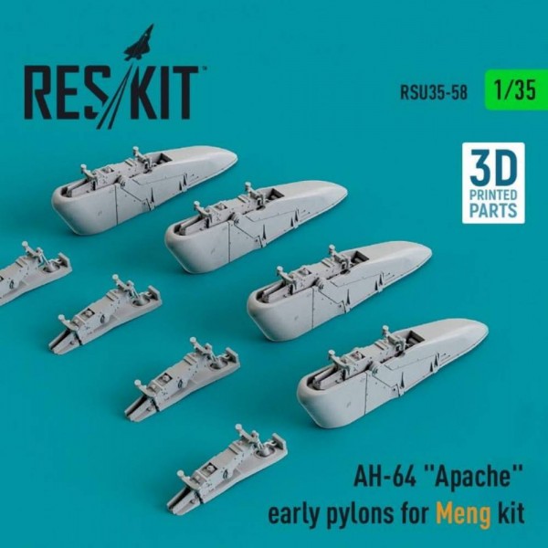 RSU35-0058   AH-64 "Apache" early pylons for Meng kit (3D Printed) (1/35) (thumb79450)