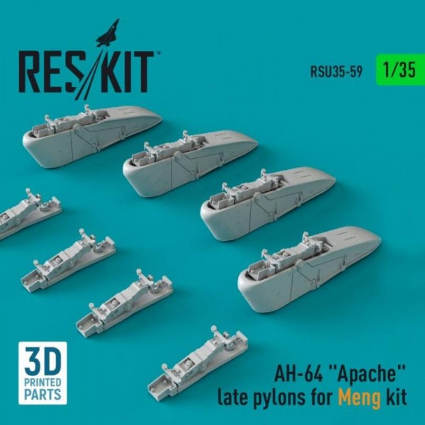 RSU35-0059   AH-64 "Apache" late pylons for Meng kit (3D Printed) (1/35) (thumb79452)