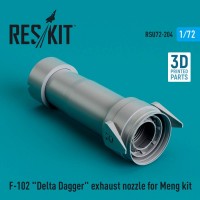 RSU72-0204   F-102 «Delta Dagger» exhaust nozzle for Meng kit (3D Printed) (1/72) (attach1 79603)