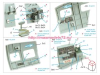 QD32236   3D Декаль интерьера кабины Boeing B-17E/F Отсеки штурмана, бомбардира и стрелков (HK models) (attach4 82943)