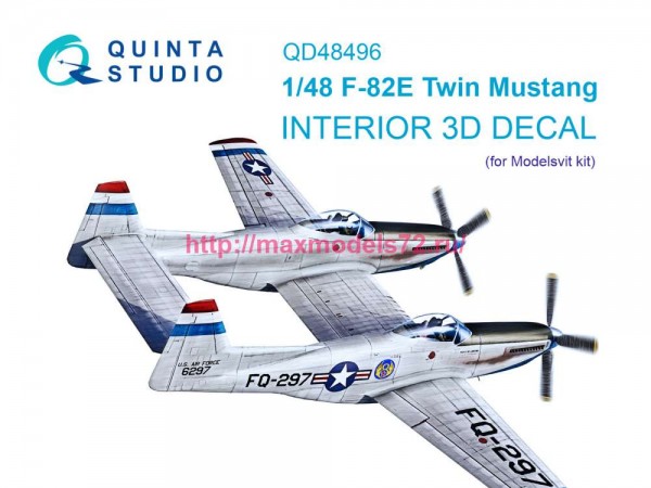 QD48496   3D Декаль интерьера кабины F-82E Twin Mustang (Modelsvit) (thumb82793)