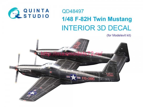 QD48497   3D Декаль интерьера кабины F-82H Twin Mustang (Modelsvit) (thumb82802)