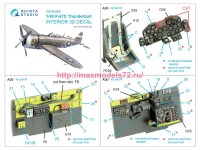 QD48498   3D Декаль интерьера кабины P-47С Thunderbolt (Dora Wings) (attach3 82812)