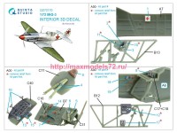 QD72170   3D Декаль интерьера кабины МиГ-3 (Armory) (attach3 82745)