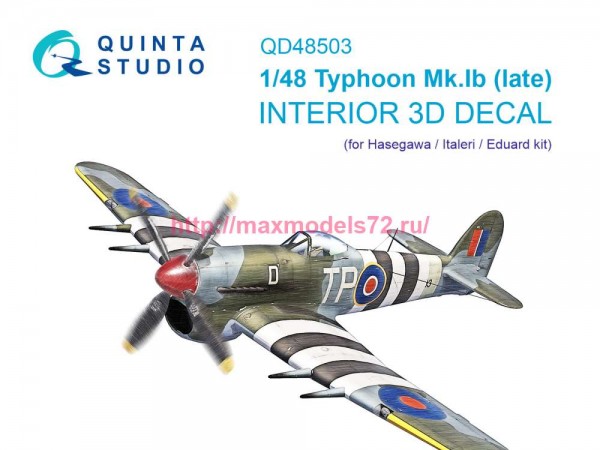 QD48503   3D Декаль интерьера кабины Typhoon Mk.Ib late (Hasegawa/Italeri) (thumb85173)