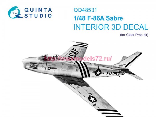 QD48531   3D Декаль интерьера для F-86A Sabre (Clear Prop) (thumb85283)