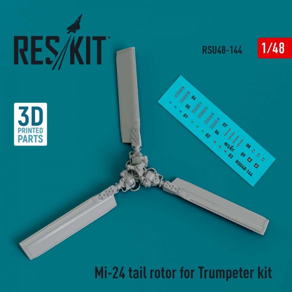 RSU48-0144   Mi-24 tail rotor for Trumpeter kit (3D Printed) (1/48) (thumb83769)