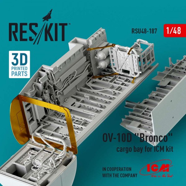 RSU48-0187   OV-10D «Bronco» cargo bay for ICM kit (3D Printed) (1/48) (thumb83772)