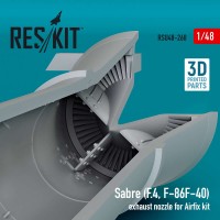 RSU48-0268   Sabre (F.4, F-86F-40) exhaust nozzle for Airfix kit (3D Printed) (1/48) (attach2 83789)