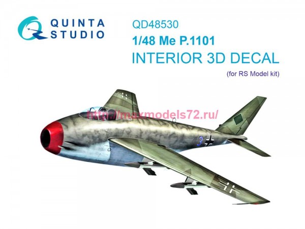 QD48530   3D Декаль интерьера кабины Me P.1101 (RS models) (thumb86183)