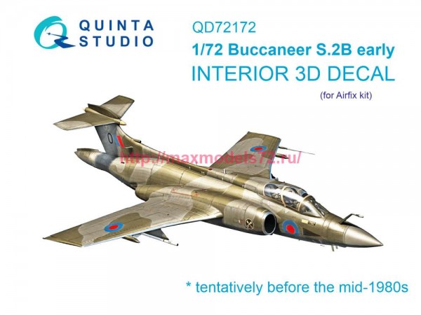 QD72172   3D Декаль интерьера кабины Blackburn Buccanneer S.2B Early (Airfix) (thumb86088)