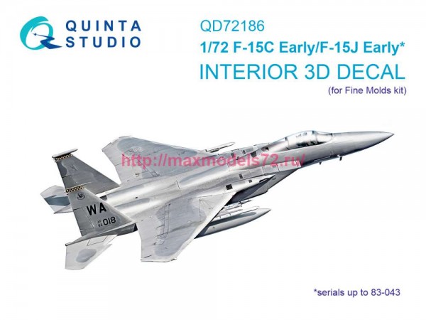 QD72186   3D Декаль интерьера кабины F-15C Early/J Early (Fine Molds) (thumb86138)