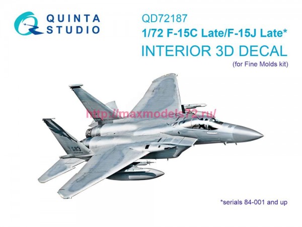 QD72187   3D Декаль интерьера кабины F-15C Late/J Late (Fine Molds) (thumb86143)