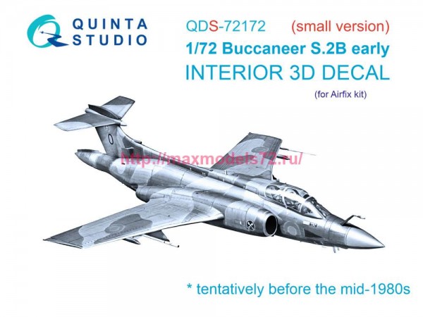 QDS-72172   3D Декаль интерьера кабины Blackburn Buccanneer S.2B Early (Airfix) (малая версия) (thumb86093)