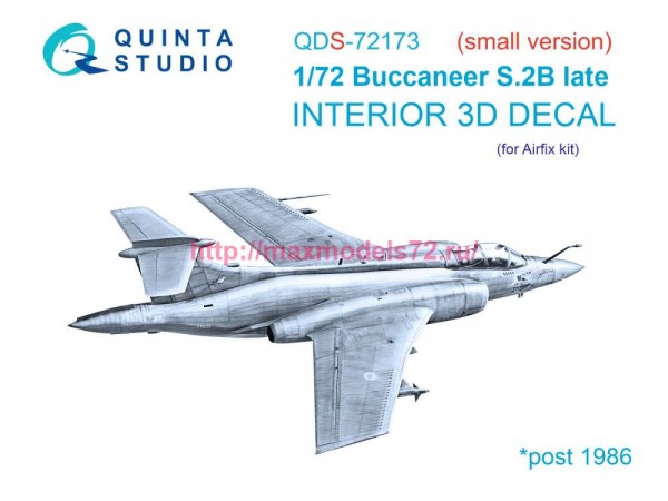 QDS-72173   3D Декаль интерьера кабины Blackburn Buccanneer S.2B Late (Airfix) (малая версия) (thumb86103)