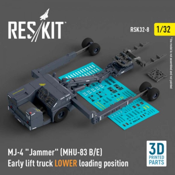 RSK32-0008   MJ-4 «Jammer» (MHU-83 B/E) Early lift truck LOWER loading position (3D Printed model kit) (1/32) (thumb83559)