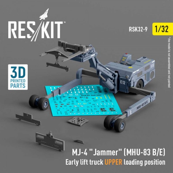 RSK32-0009   MJ-4 "Jammer" (MHU-83 B/E) Early lift truck UPPER loading position (3D Printed model kit) (1/32) (thumb83561)