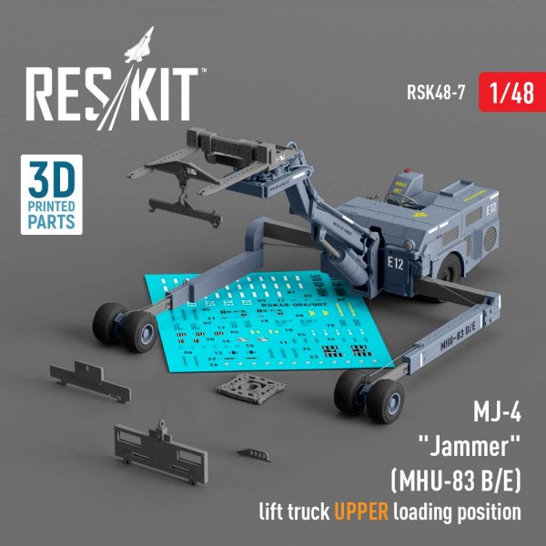 RSK48-0007   MJ-4 "Jammer" (MHU-83 B/E) Early lift truck UPPER loading position (3D Printed model kit) (1/48) (thumb83694)